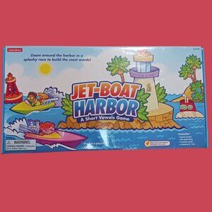 Lakeshore Jet-Boat Harbor A Short Vowels Game Ages 6+ 2-4 Players